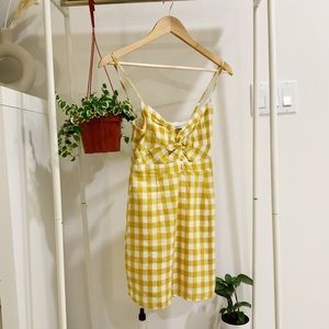 Yellow gingham dress